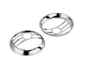 Tail Light Bezels, Pair - 1930s DeSoto, Chrysler