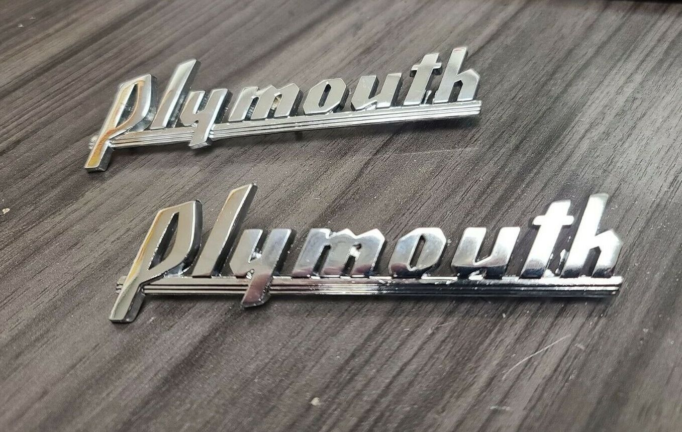 Fender Scripts, Pair - 1939-1941 Plymouth