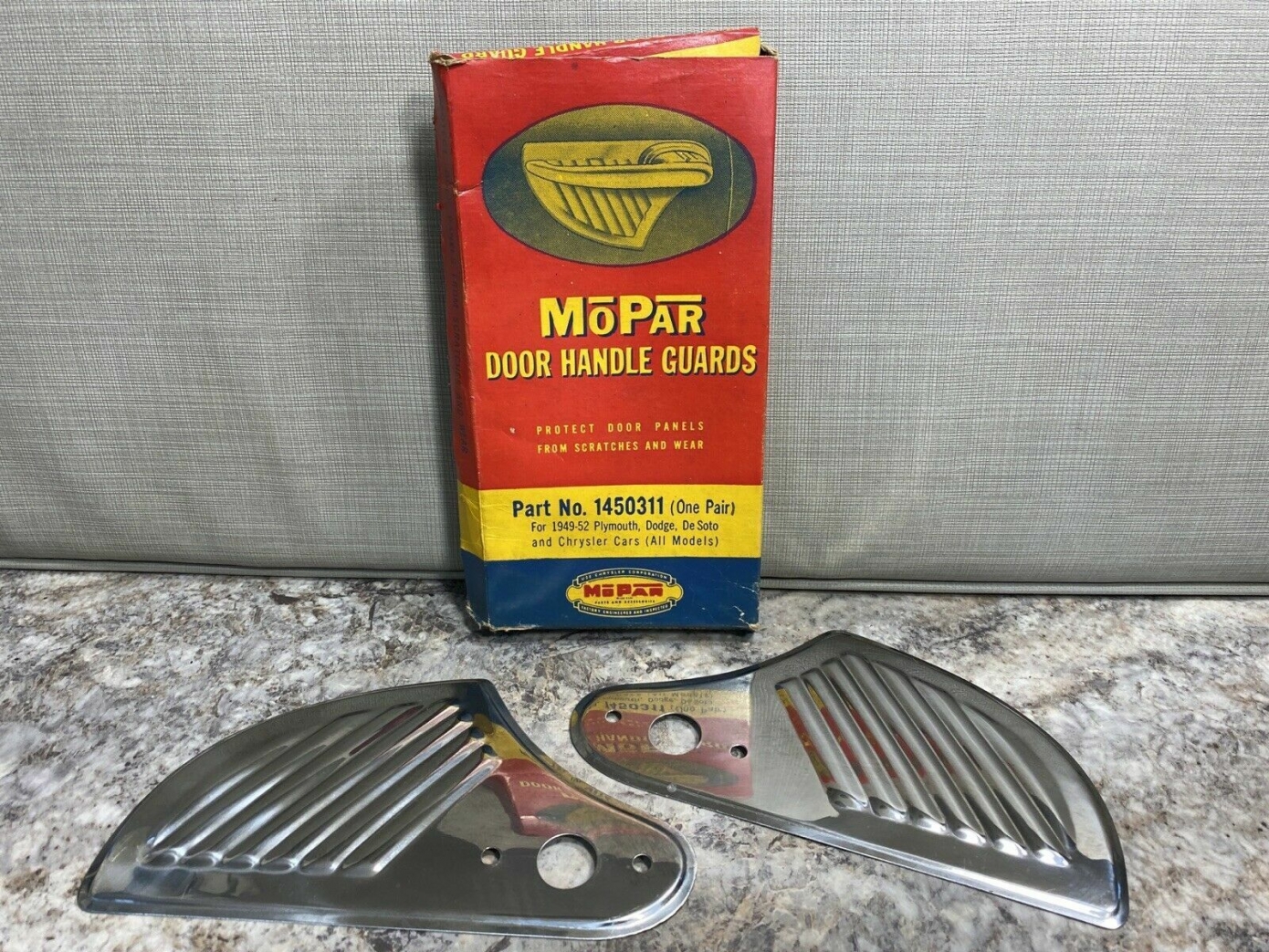 Door Handle Guards, Pair - 1949-1952 Plymouth, Dodge, DeSoto, Chrysler
