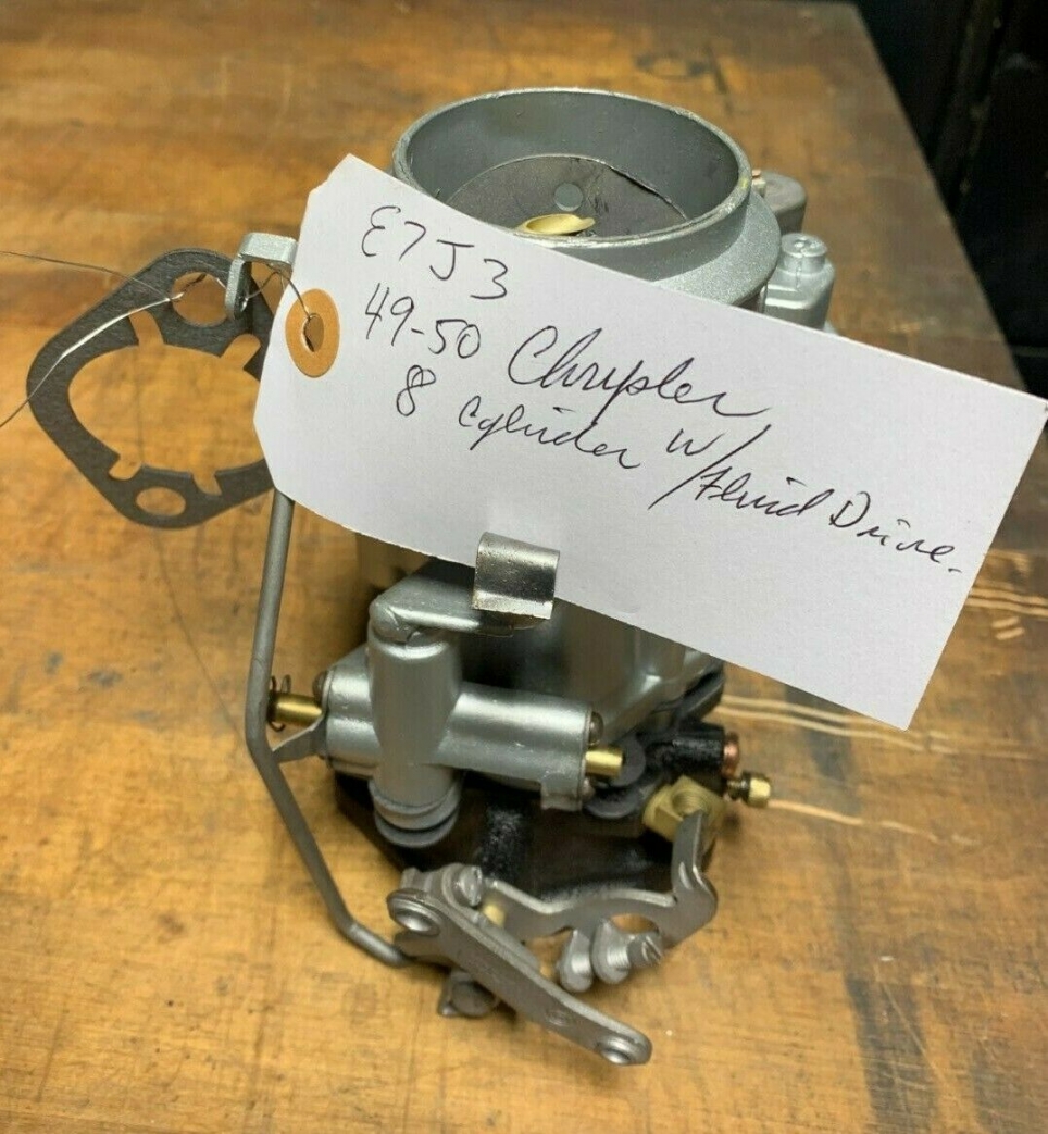 Carburetor, Rebuilt Carter - 1949-1950 Chrysler 8-Cyl With Fluid Drive