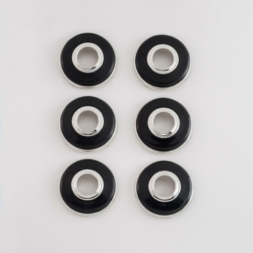 Door Handle & Window Winder Escutcheons, Set of 6, Black - 1934-1959 Plymouth, Dodge, DeSoto, Chrysler