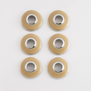 Door Handle & Window Winder Escutcheons, Set of 6 - 1946-1948 Plymouth, Dodge, DeSoto, Chrysler