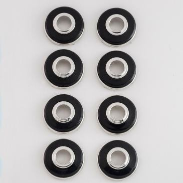Door Handle & Window Winder Escutcheons, Set of 8, Black - 1934-1959 Plymouth, Dodge, DeSoto, Chrysler