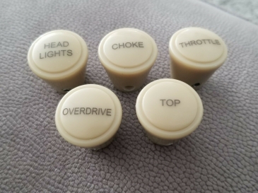 Dash Knob Set - P15 Plymouth Convertible and suitable for other 1940 & 1950s MoPars
