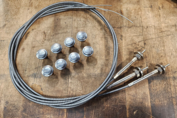 Dash Knobs, Set of 8, With 3 Cables - 1948-1956 Dodge Truck