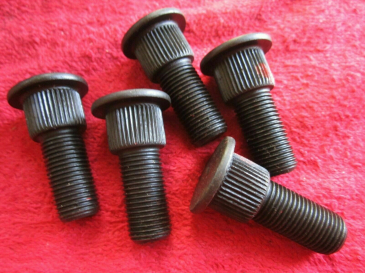 Brake Drum Left Hand Stud, NOS, Set of 5 - 1948-1963 Plymouth, Dodge, DeSoto, Chrysler (check applications listed below)